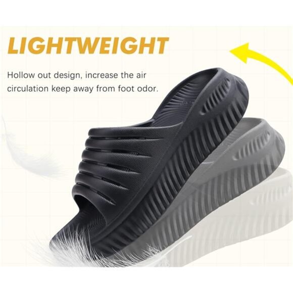 GPOS Womens Recovery Slides Sandals with Orthotic Plantar Fasciitis Relief - Picture 7 of 8